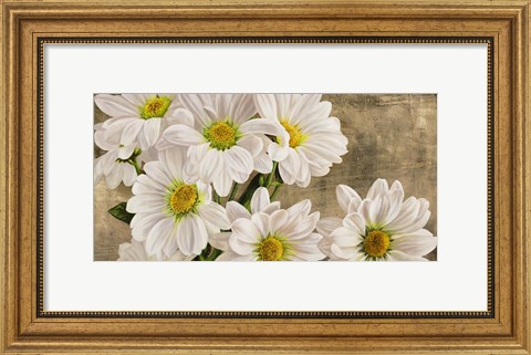 Framed Daisies in the Moonlight Print