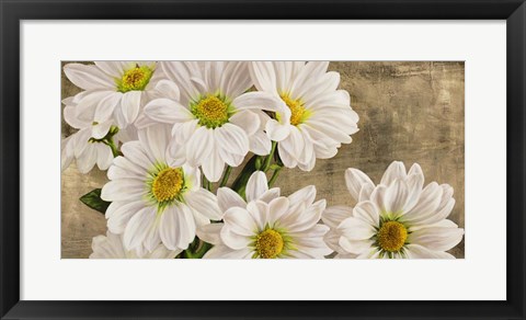Framed Daisies in the Moonlight Print