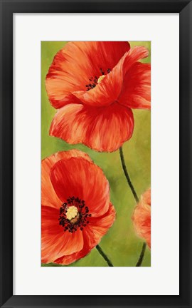 Framed Poppies in the Wind I Print