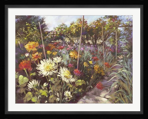 Framed Dusk in the Walled Garden Print