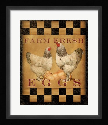 Framed Farm Fresh Eggs I Print