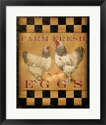 Framed Farm Fresh Eggs I Print