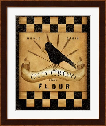 Framed Old Crow Flour Print