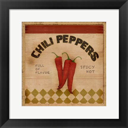 Framed Chili Peppers Print