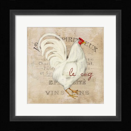 Framed French Rooster Print