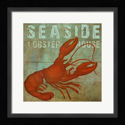 Framed Seaside Lobster Print