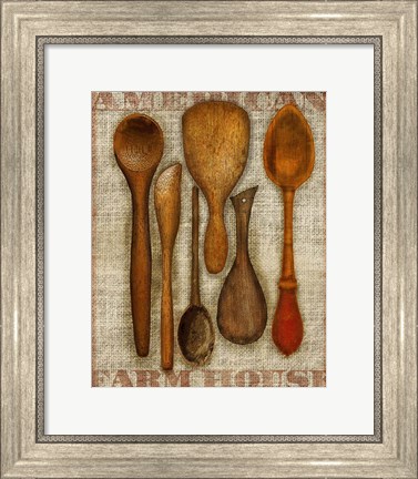 Framed Wooden Spoons High Print