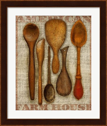 Framed Wooden Spoons High Print