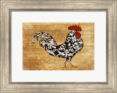 Framed Fancy Rooster Print