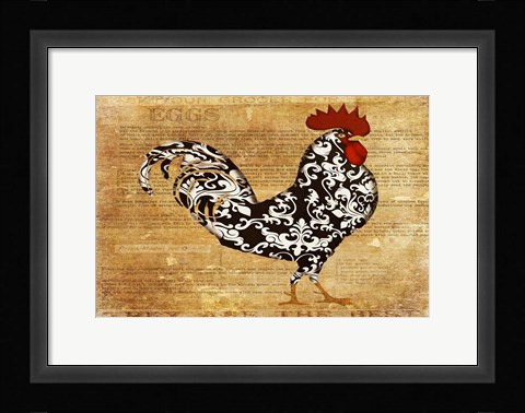 Framed Fancy Rooster Print