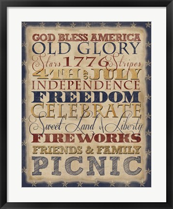 Framed Fourth of July Print