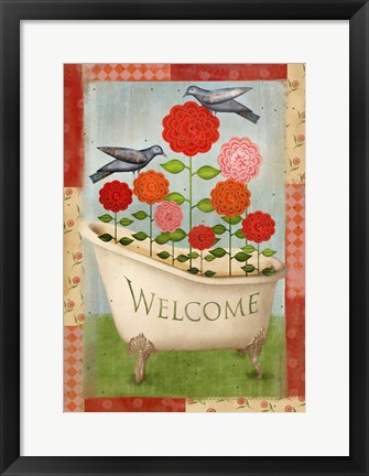 Framed Garden Bath Tub Print