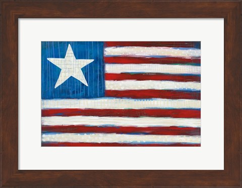 Framed Modern Americana Flag Print