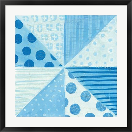 Framed Modern Americana VIII Blue Print