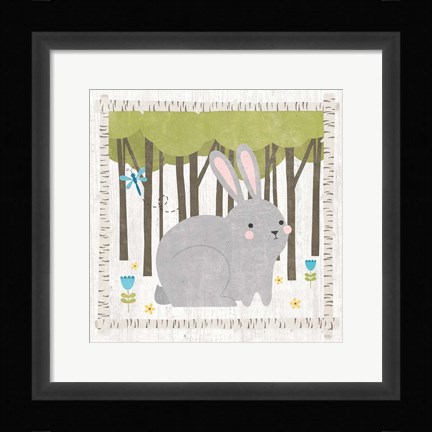 Framed Woodland Hideaway Bunny Print