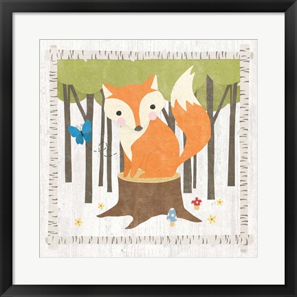 Framed Woodland Hideaway Fox Print
