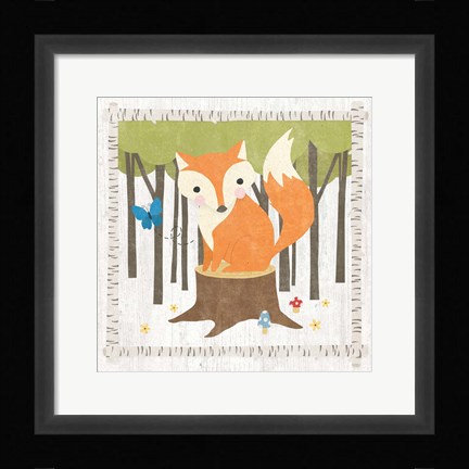 Framed Woodland Hideaway Fox Print