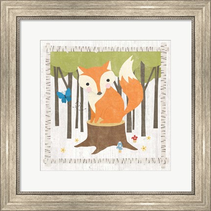 Framed Woodland Hideaway Fox Print