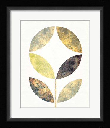 Framed Golden Flower II Print