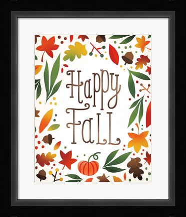 Framed Harvest Time Happy Fall Print