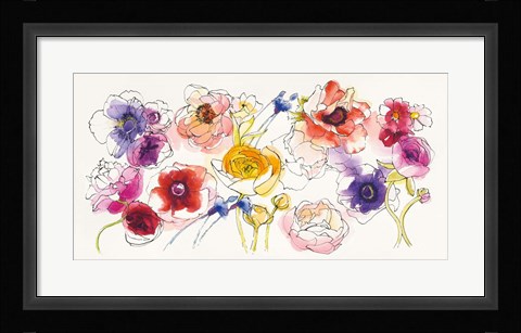 Framed Rainbow Ruffles Print