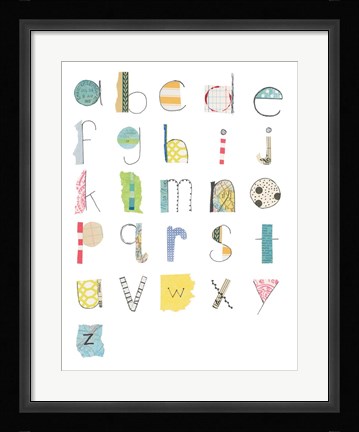 Framed Alphabet II Print