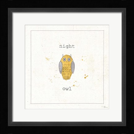 Framed Opposites Cuties III Print