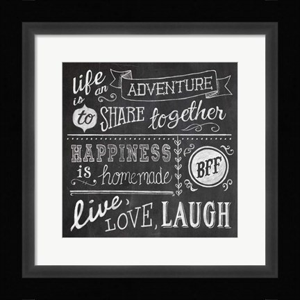 Framed Inspiration Chalkboard II Print