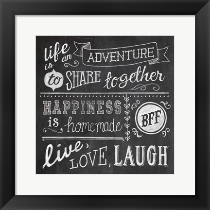 Framed Inspiration Chalkboard II Print