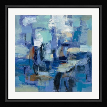 Framed Ultramarine Waves II Print