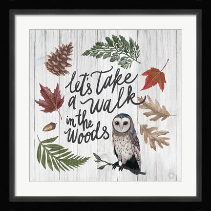 Framed Walk in the  Woods Print