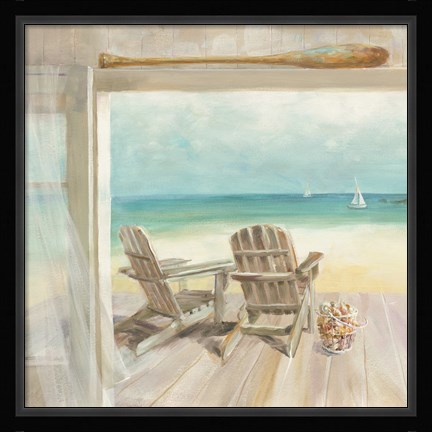 Framed Seaside Morning Crop Print