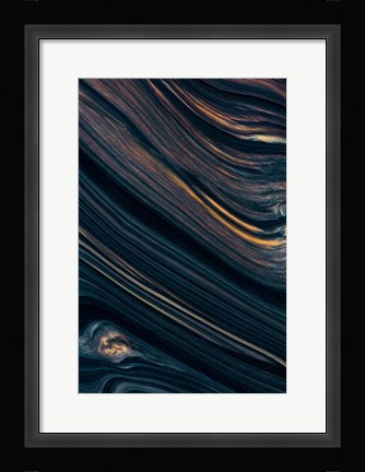 Framed Mahogany Goldsheen Obsidian Print