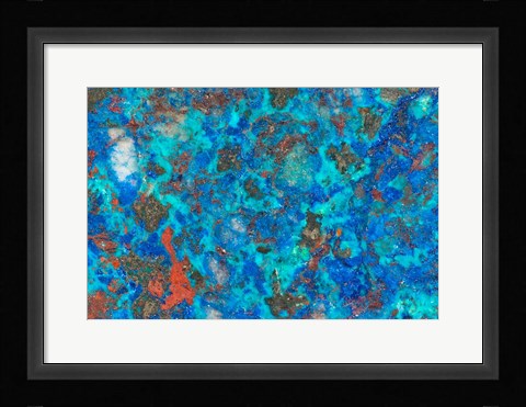 Framed Shattuckite Vulture Mountain Arizona 3 Print