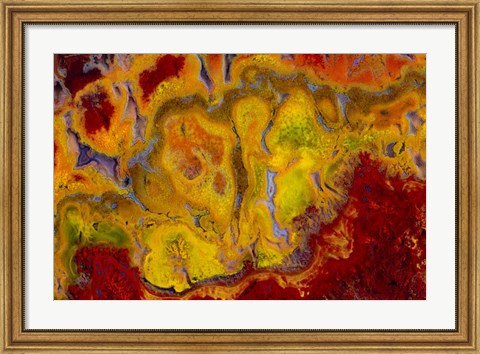 Framed Crayola Jasper, Cady Mountain, California Print