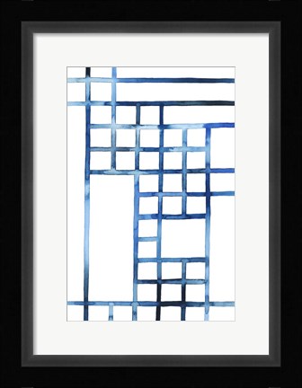 Framed Watercolor Bleed Pattern III Print