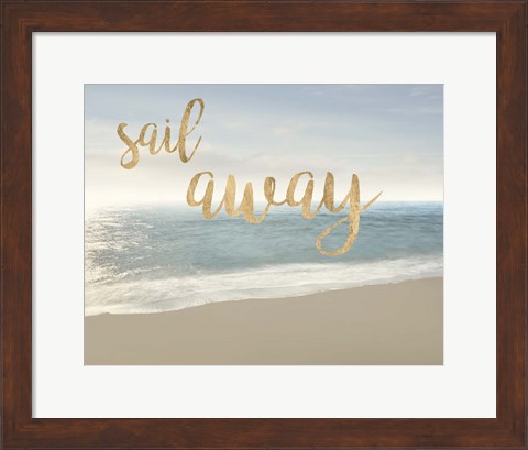 Framed Beach Sail Away Print
