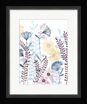 Framed Pastel Posies II Print