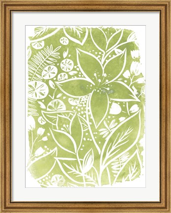 Framed Garden Batik III Print
