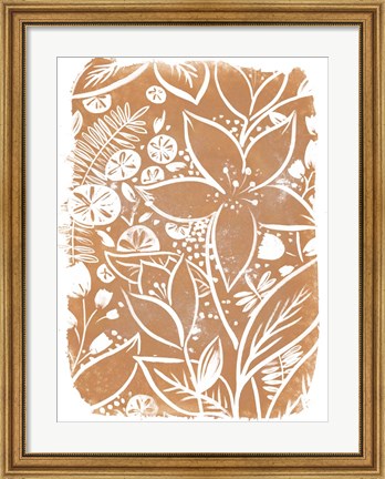 Framed Garden Batik V Print