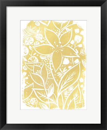 Framed Garden Batik IX Print