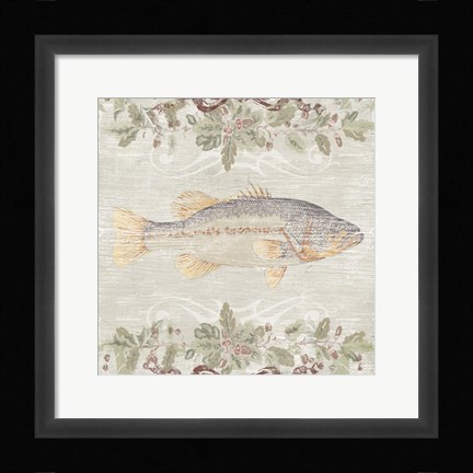 Framed Cabin Christmas I Print