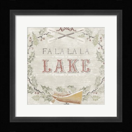 Framed Cabin Christmas II Print