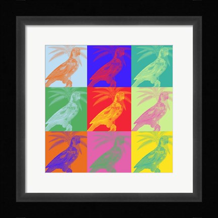 Framed Parrot Party II Print