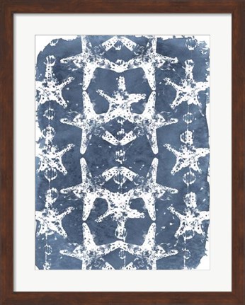 Framed Batik Shell Patterns II Print