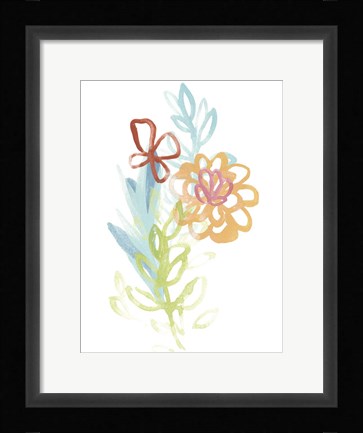 Framed Flora Moderne I Print