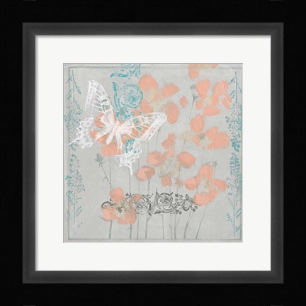 Framed Gray Garden I Print