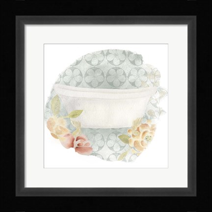 Framed Garden Romance Bath I Print