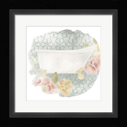 Framed Garden Romance Bath II Print