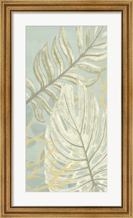 Framed Palm &amp; Coral Panel II Print